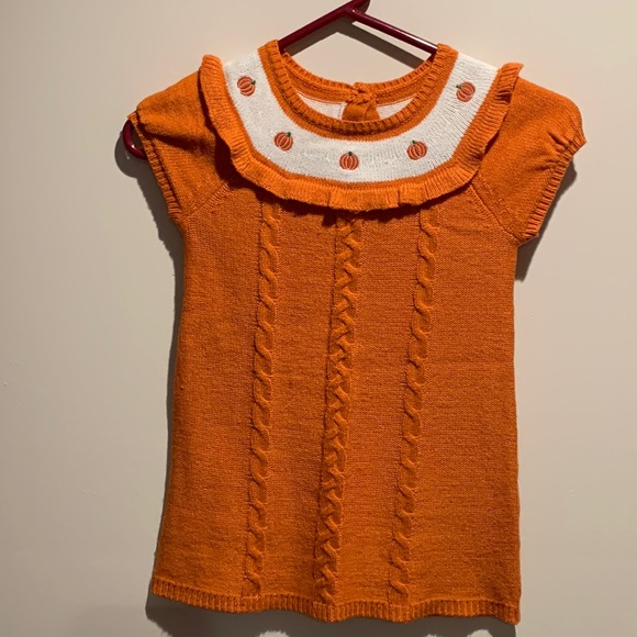 Crazy 8 Pumpkin sweater dress 4yrs - Picture 2 of 9
